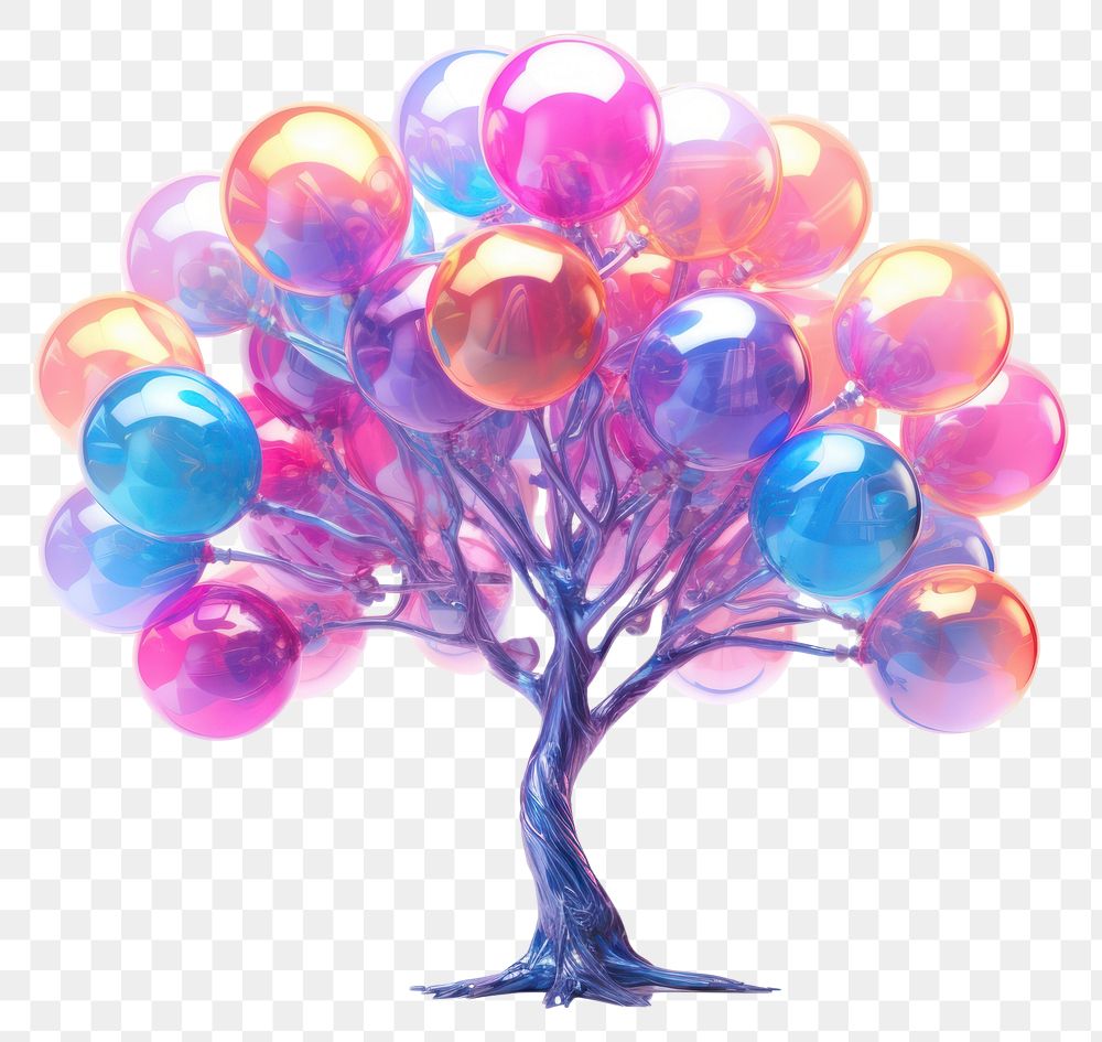 PNG Balloon tree purple sphere white background.