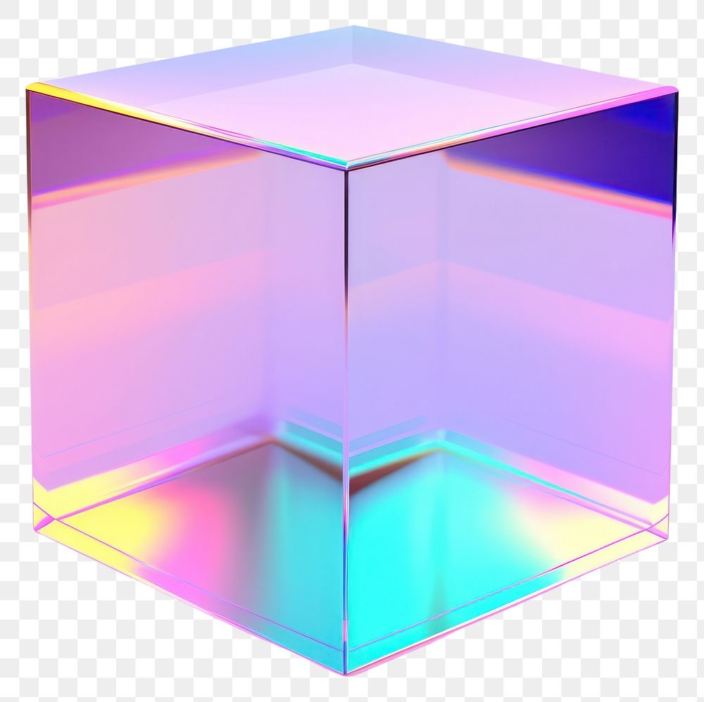 PNG Cuboid iridescent crystal purple white background.