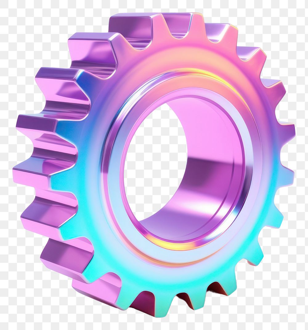 PNG Cute gear wheel white background technology.