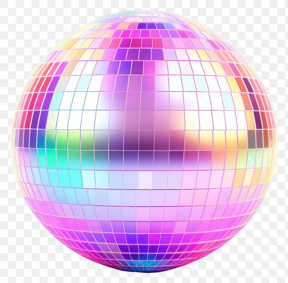 PNG Cute disco ball sphere white background celebration.