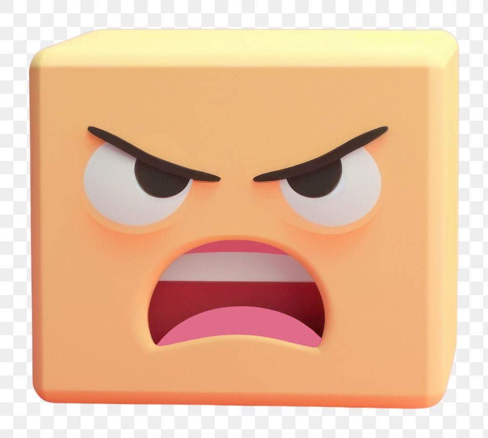 PNG Angry emoji representation frustration displeased.