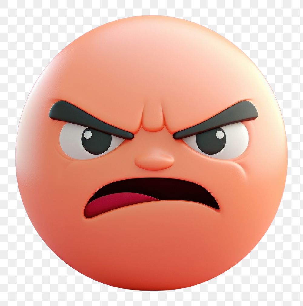 PNG Angry emoji toy representation cartoon