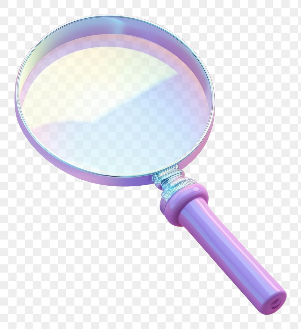 PNG Magnifying glass reflection circle purple.