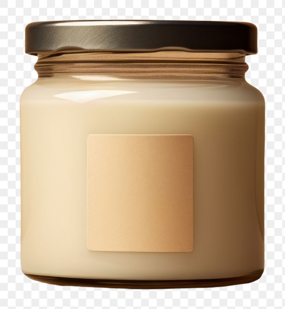 PNG Jar whit label mockup lighting milk container.
