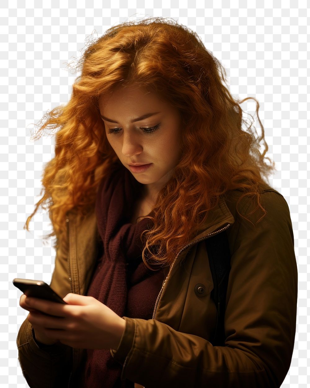 PNG  Smart phone portrait texting adult.