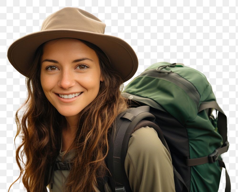PNG Influencer adventure nature backpacking.