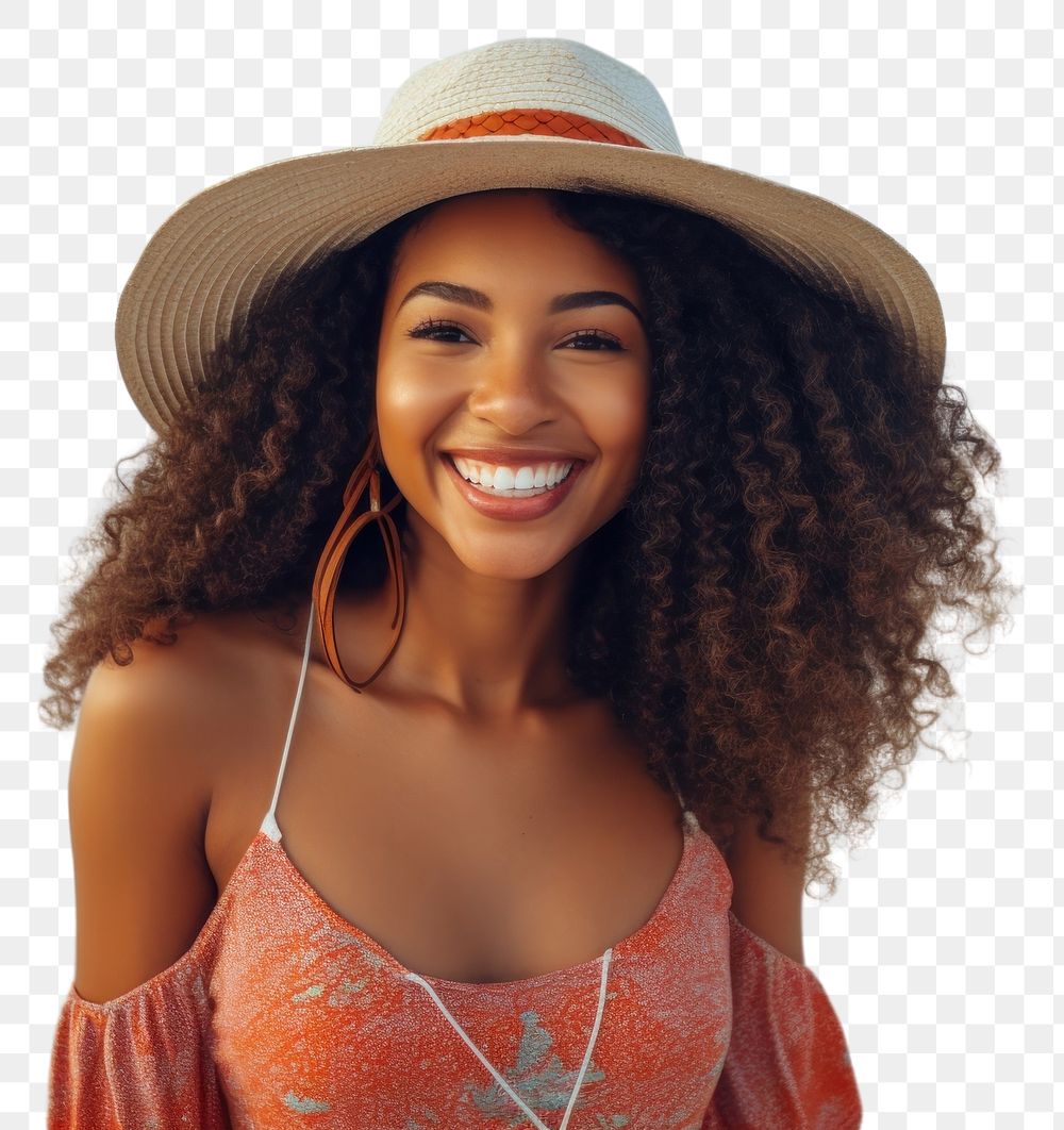 PNG Influencer smiling travel female.
