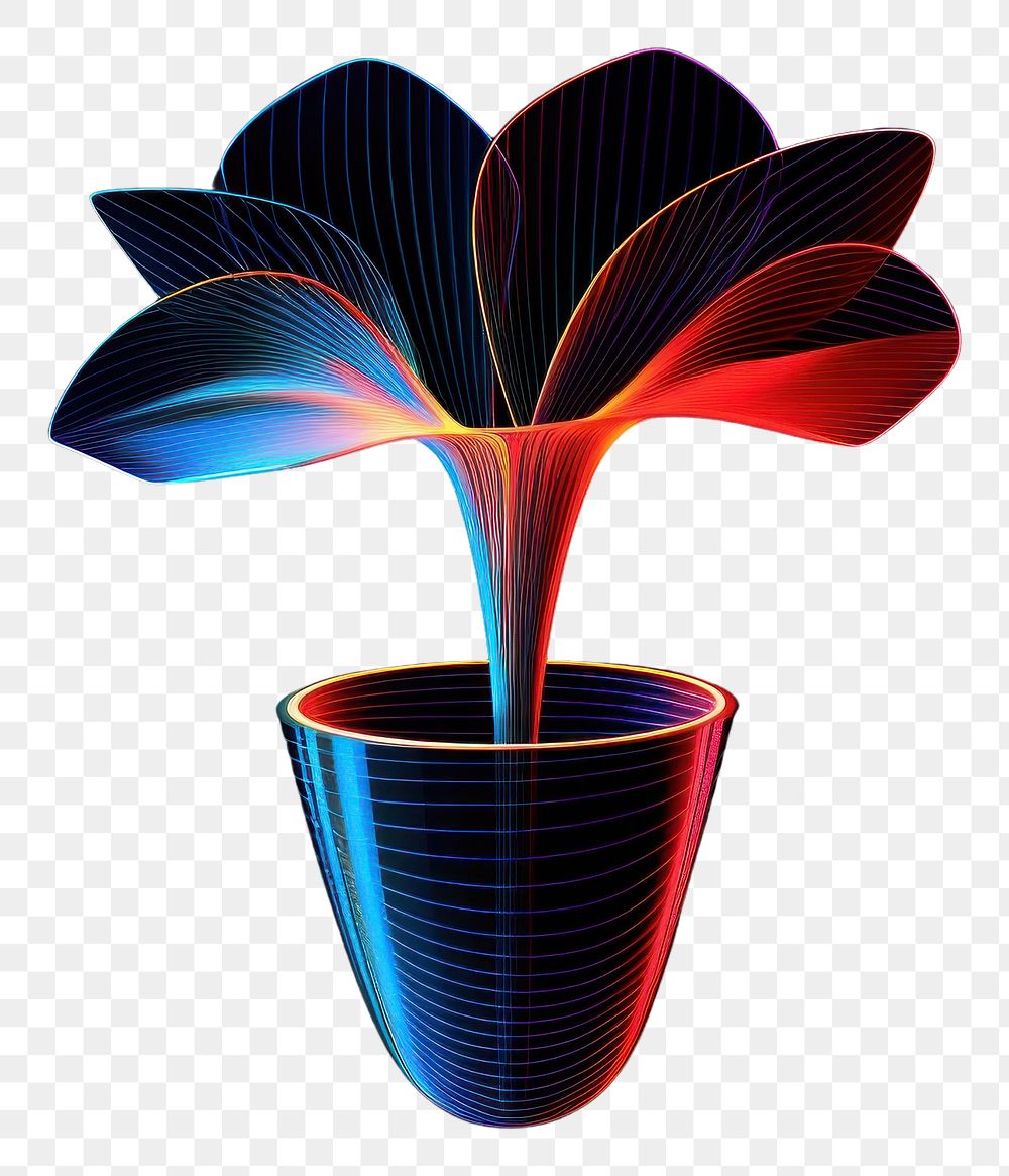 PNG Vase pattern light line.