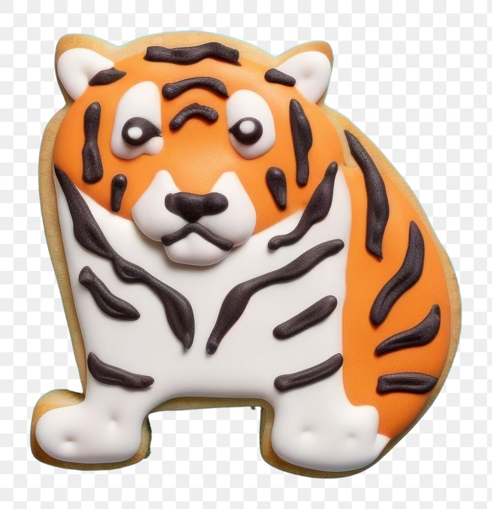 PNG Tiger animal mammal cookie. AI generated Image by rawpixel.