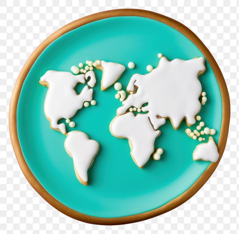 PNG World cookie dessert icing. AI generated Image by rawpixel.