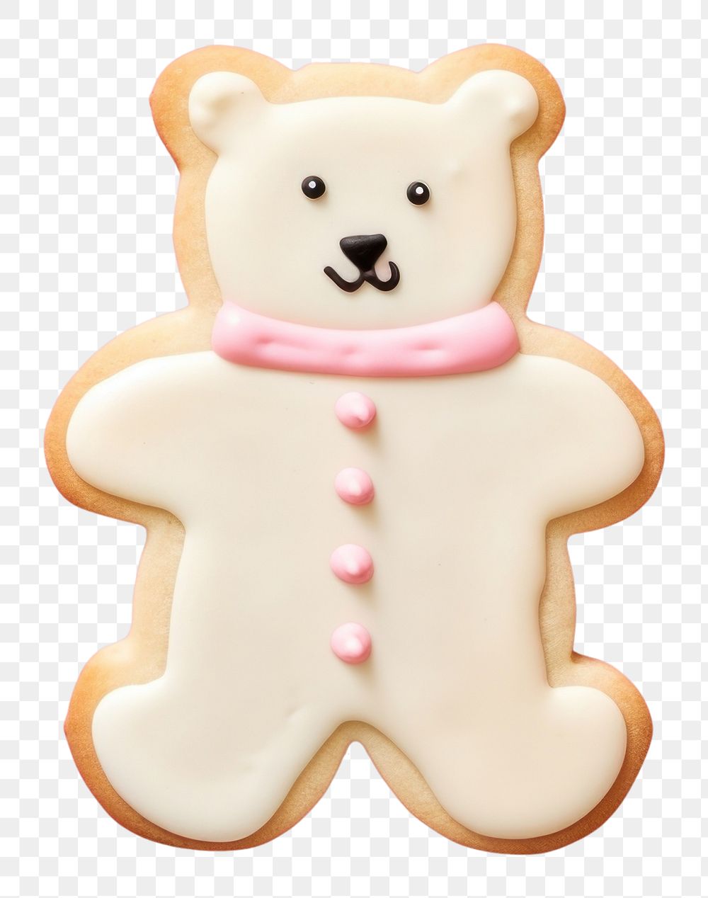 PNG Bear character cookie icing dessert AI generated Image by rawpixel