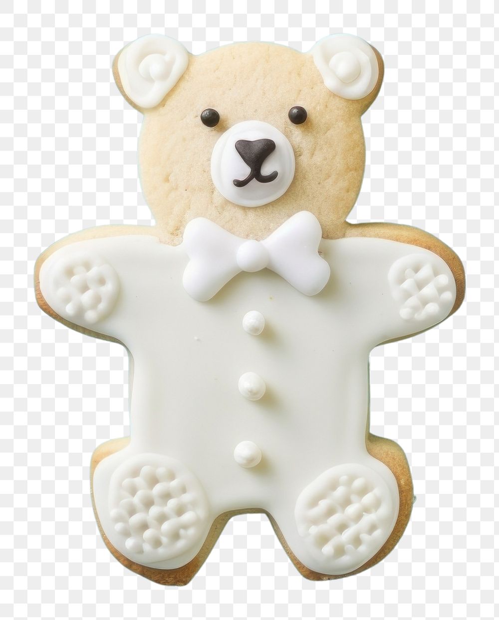 PNG Bear character cookie icing dessert. AI generated Image by rawpixel.