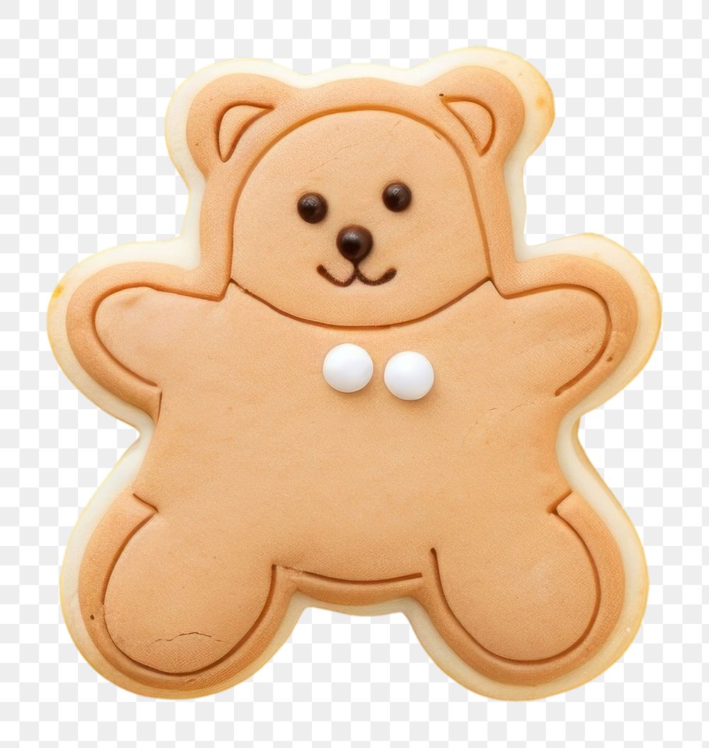 PNG Bear cookie icing food. AI generated Image by rawpixel.