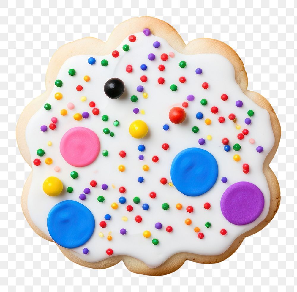 PNG Birthday icing sprinkles dessert. AI generated Image by rawpixel.