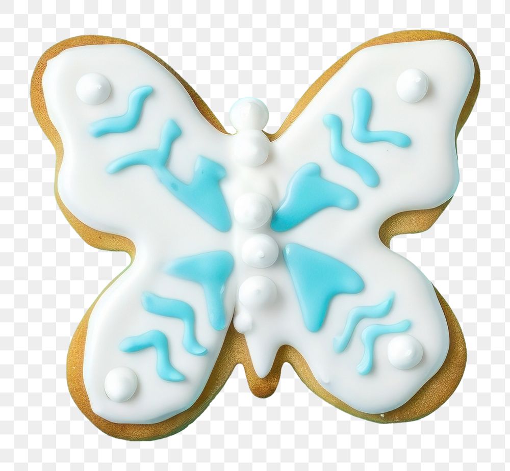 PNG Butterfly cookie icing gingerbread. AI generated Image by rawpixel.