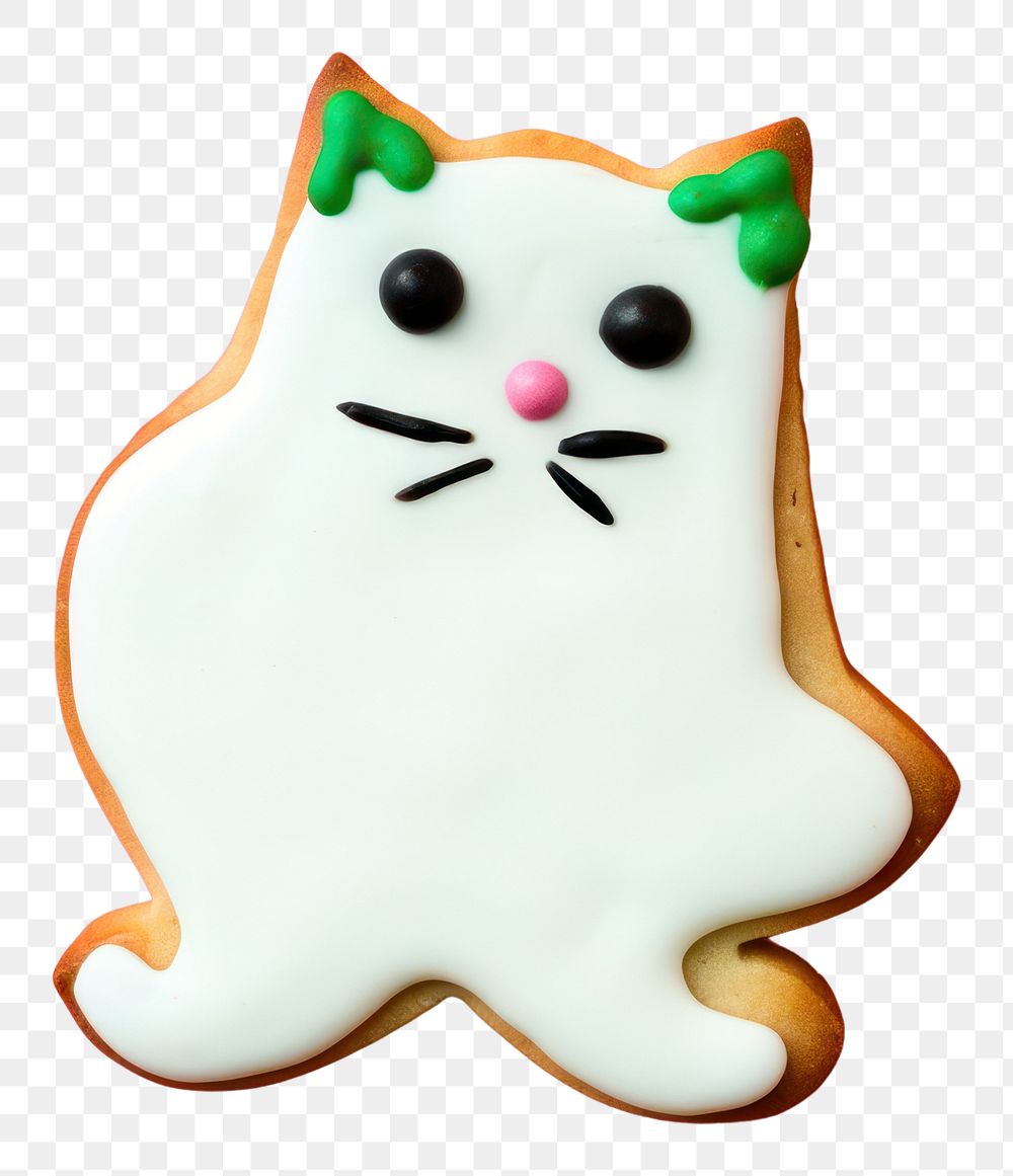 PNG Cat cookie icing dessert. AI generated Image by rawpixel.