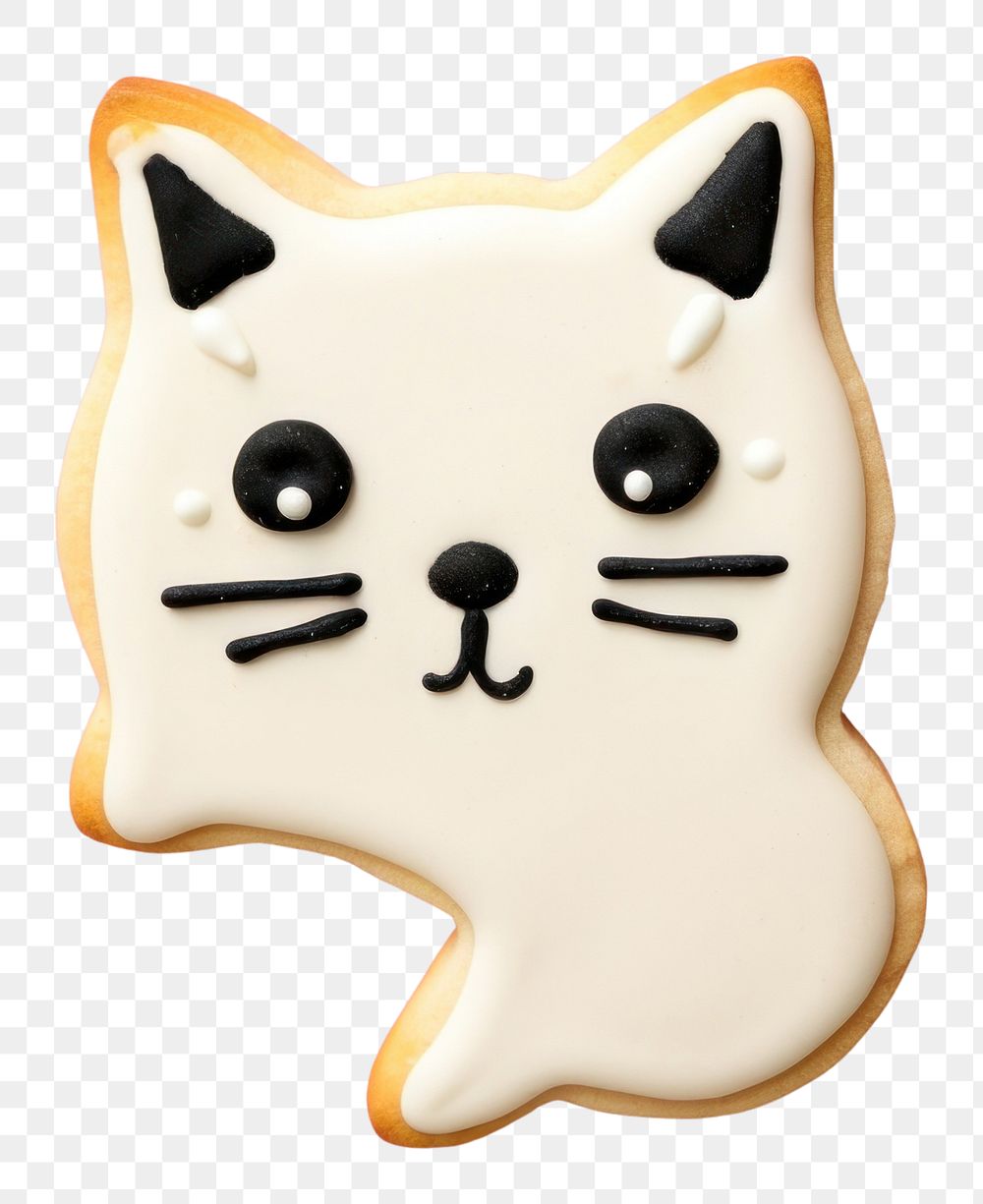 PNG Cat character cookie icing dessert. AI generated Image by rawpixel.