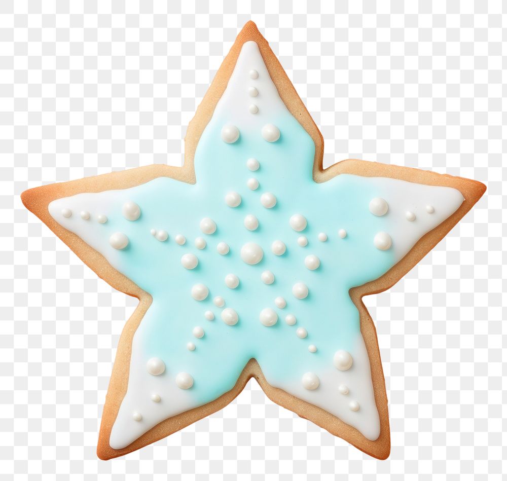 PNG Christmas star icing dessert cookie. AI generated Image by rawpixel.