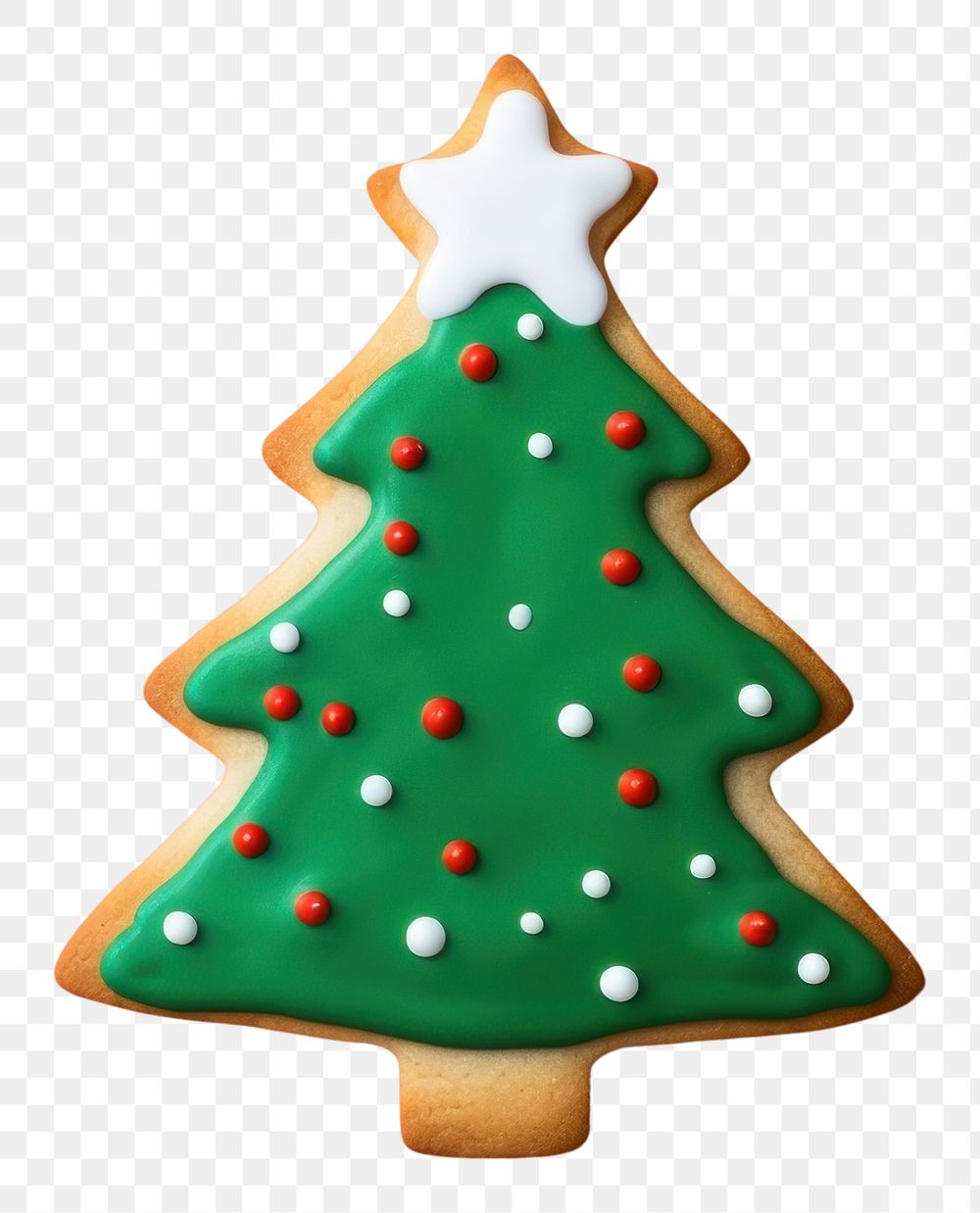PNG Christmas tree cookie icing representation. AI generated Image by rawpixel.