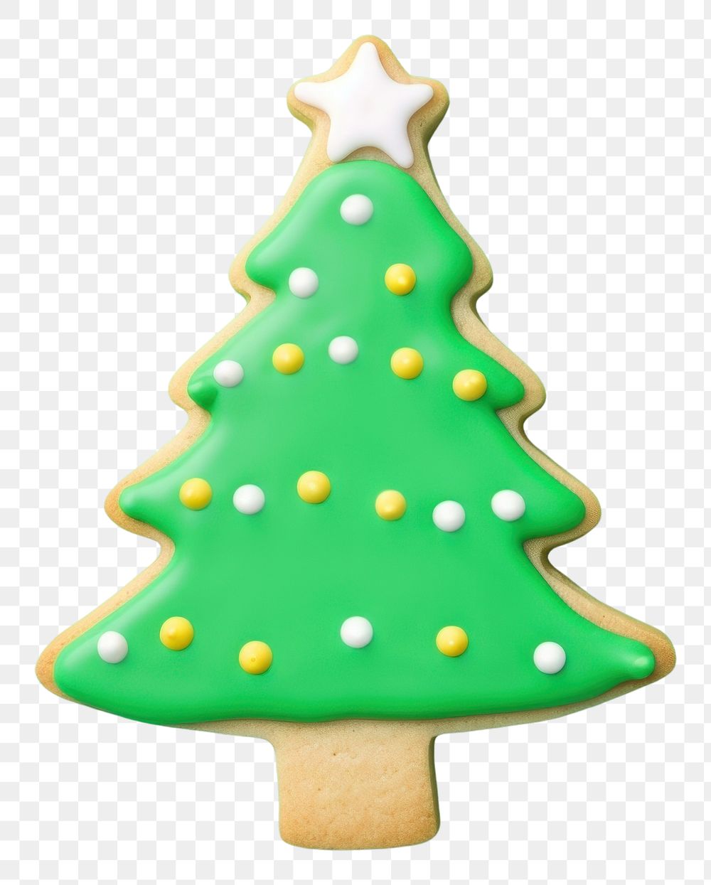 PNG Christmas tree dessert cookie icing. AI generated Image by rawpixel.