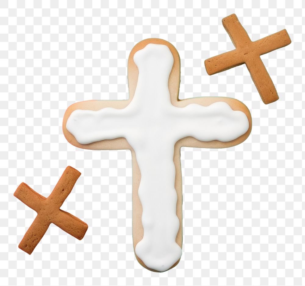 PNG Cross crucifix symbol cookie. AI generated Image by rawpixel.