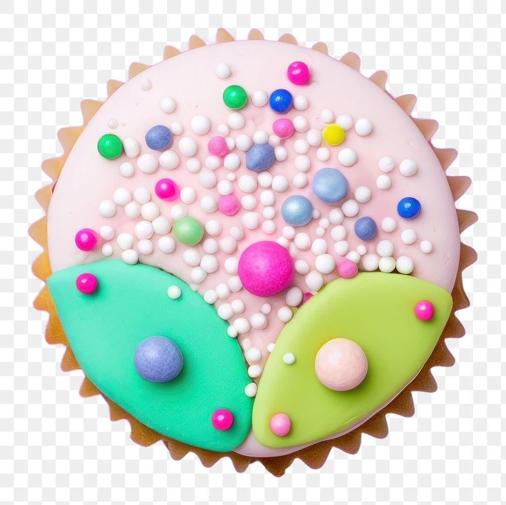 PNG Cup cake icing sprinkles dessert. AI generated Image by rawpixel.