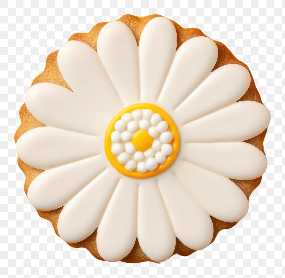PNG Daisy icing dessert flower. AI generated Image by rawpixel.