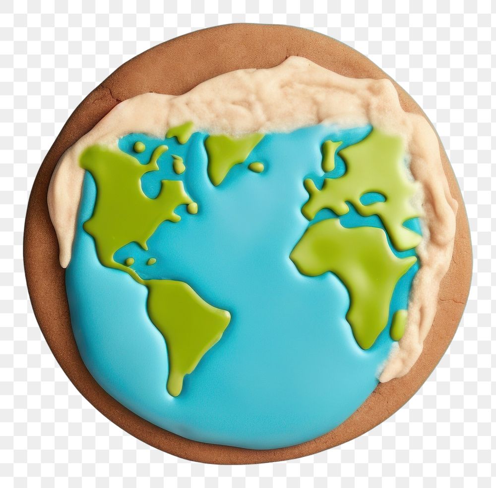 PNG Earth dessert cookie planet. AI generated Image by rawpixel.