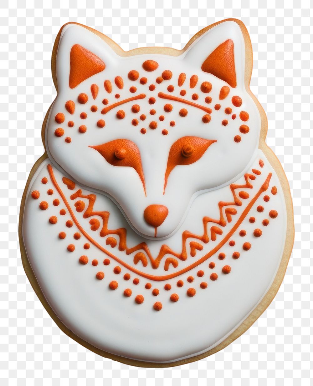 PNG Fox cookie icing representation. AI generated Image by rawpixel.