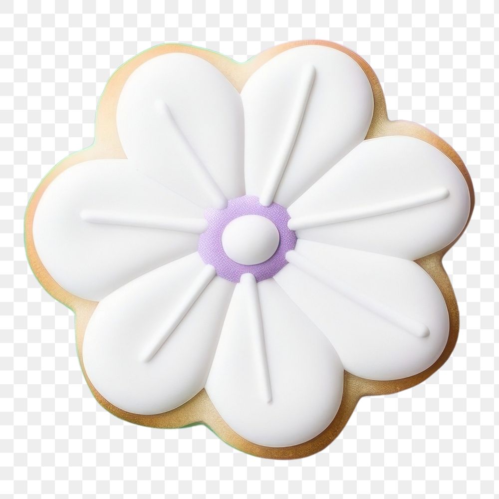PNG Flower icing dessert cookie. AI generated Image by rawpixel.