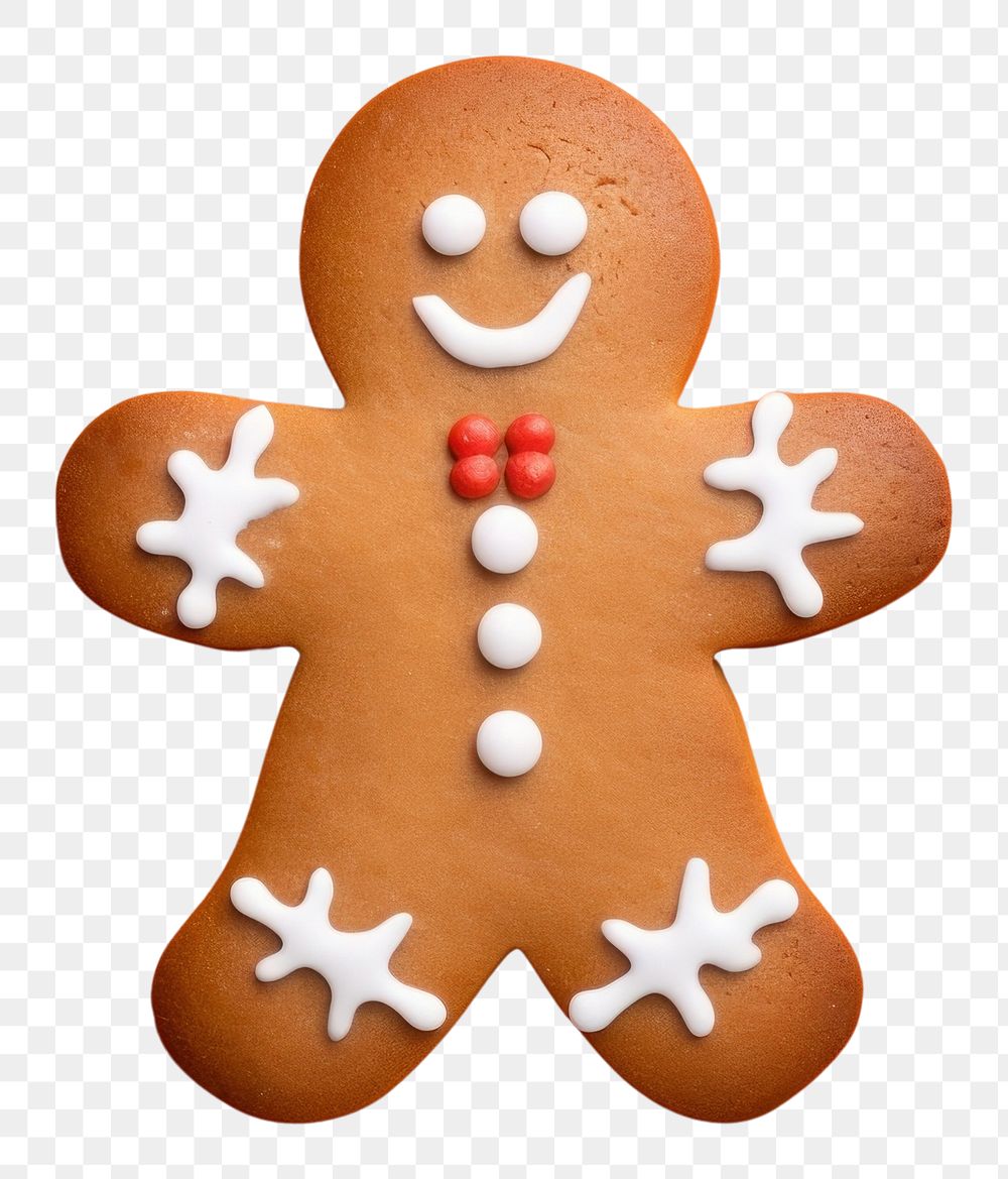 PNG Gingerbread man cookie icing dessert. AI generated Image by rawpixel.