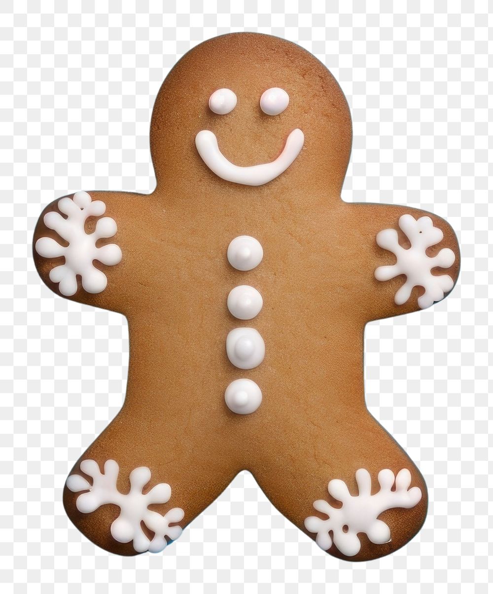 PNG Gingerbread man cookie icing food. AI generated Image by rawpixel.