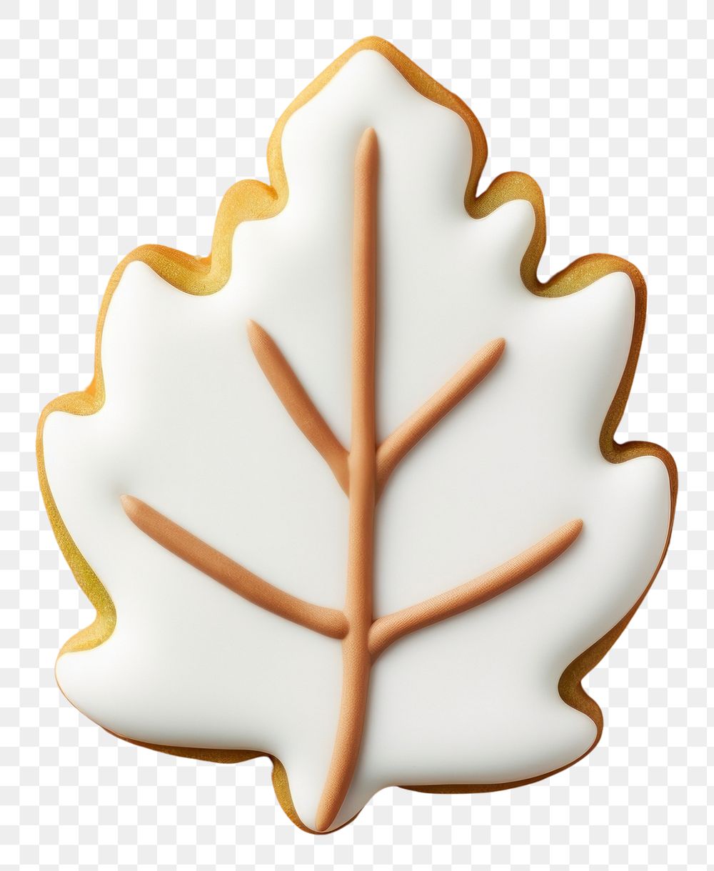 PNG Leaf cookie plant icing. AI generated Image by rawpixel.