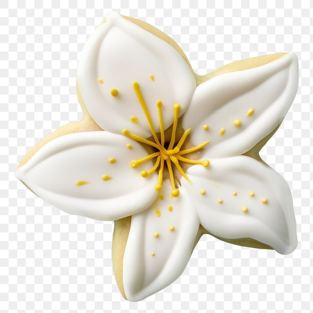 PNG Lily icing dessert flower. AI generated Image by rawpixel.