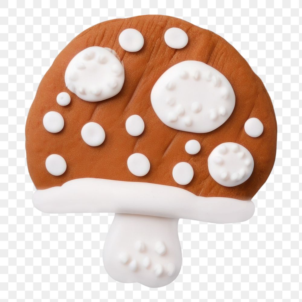 PNG Mushroom cookie gingerbread dessert. AI generated Image by rawpixel.