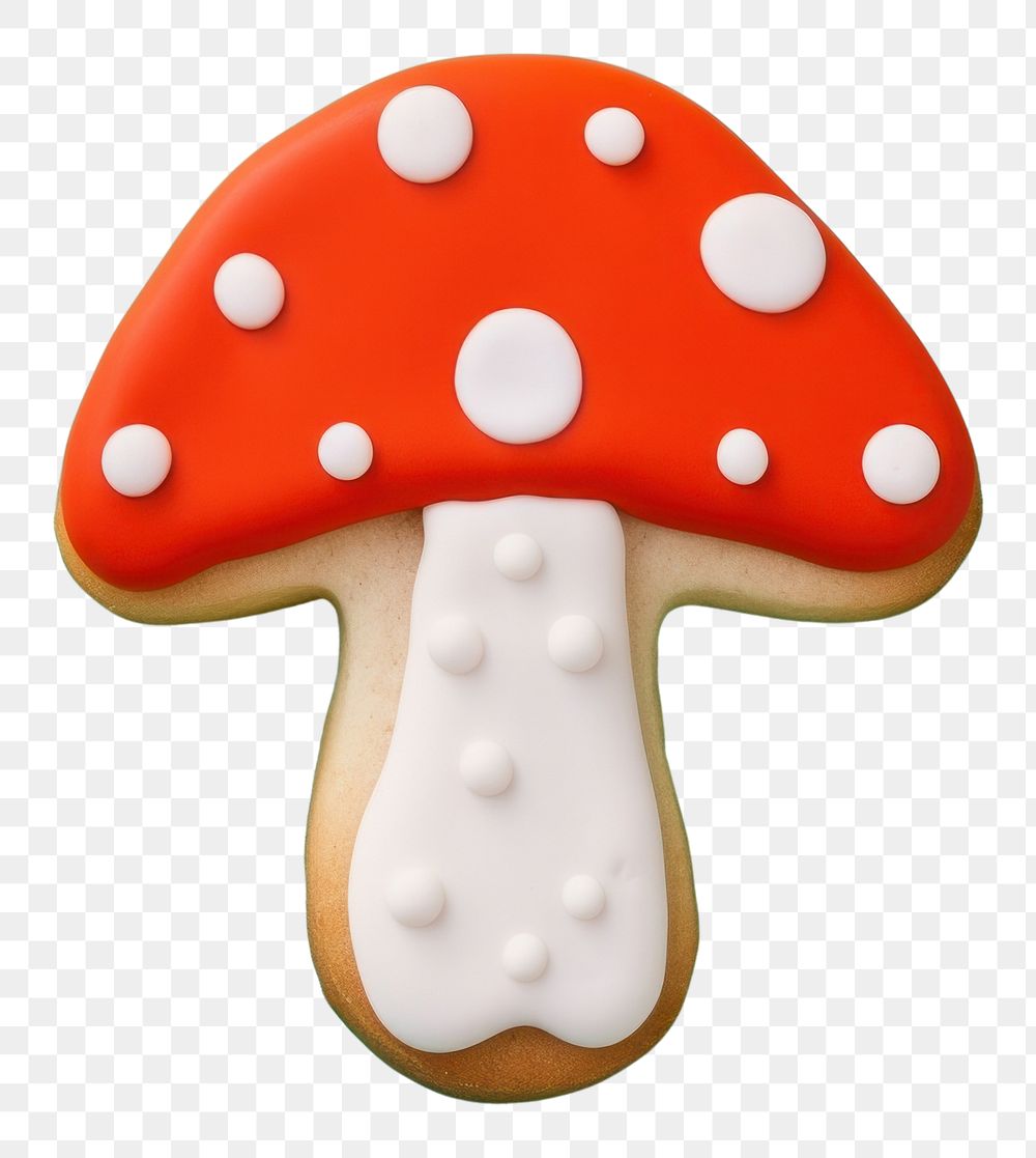 PNG Mushroom cookie dessert icing. AI generated Image by rawpixel.
