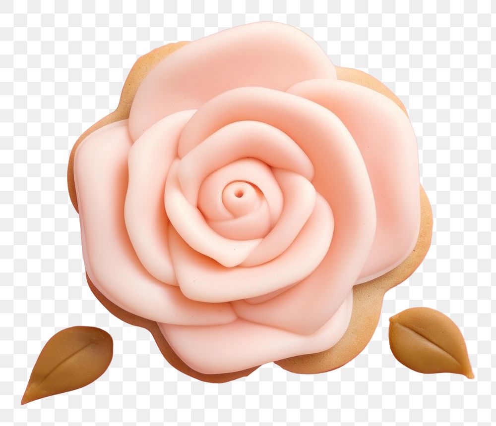 PNG Rose icing dessert flower. AI generated Image by rawpixel.