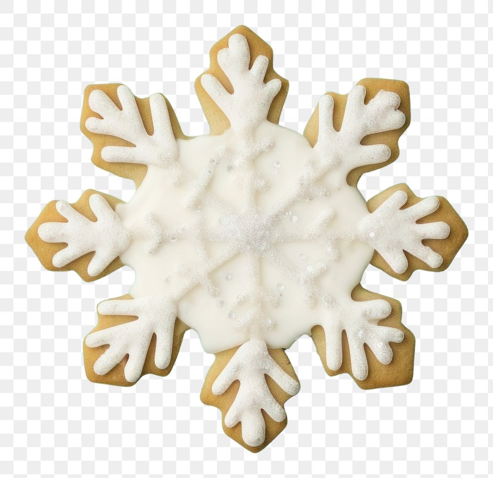 PNG Snow flake cookie icing dessert. AI generated Image by rawpixel.