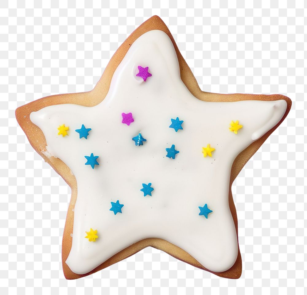 PNG Star cookie icing dessert. AI generated Image by rawpixel.