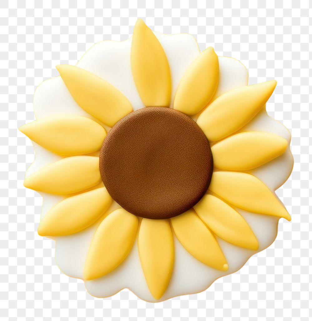 PNG Sunflower dessert icing food. AI generated Image by rawpixel.
