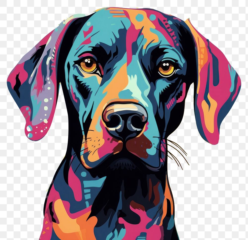 PNG Memphis design of dog art animal canine.