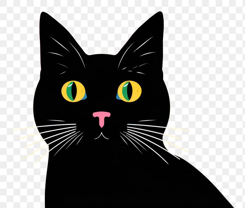 PNG Memphis design of minimal cat background art pattern animal.