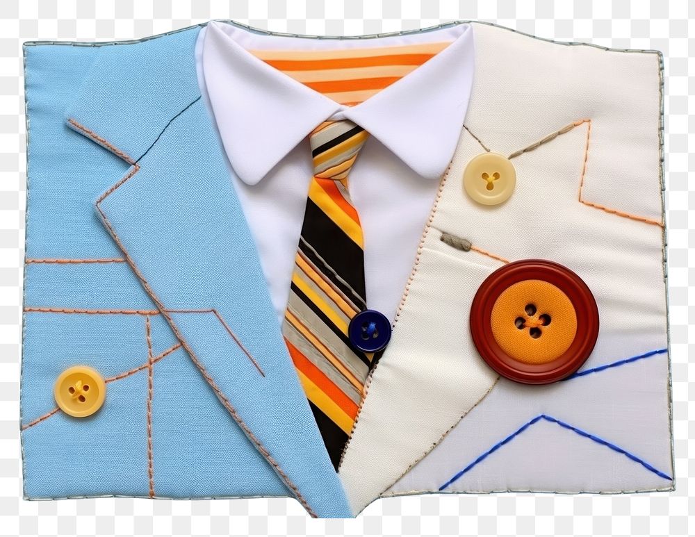 PNG  Simple abstract fabric textile illustration minimal of a business man pattern shirt tie.