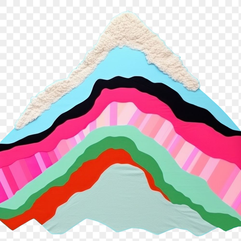 PNG  Simple fabric textile illustration minimal of a mountain art backgrounds abstract.