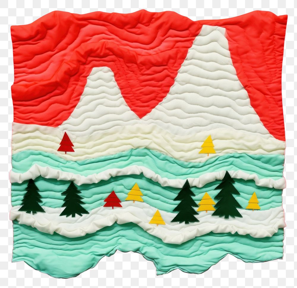 PNG  Simple fabric textile illustration minimal of a christmas pattern quilt art.
