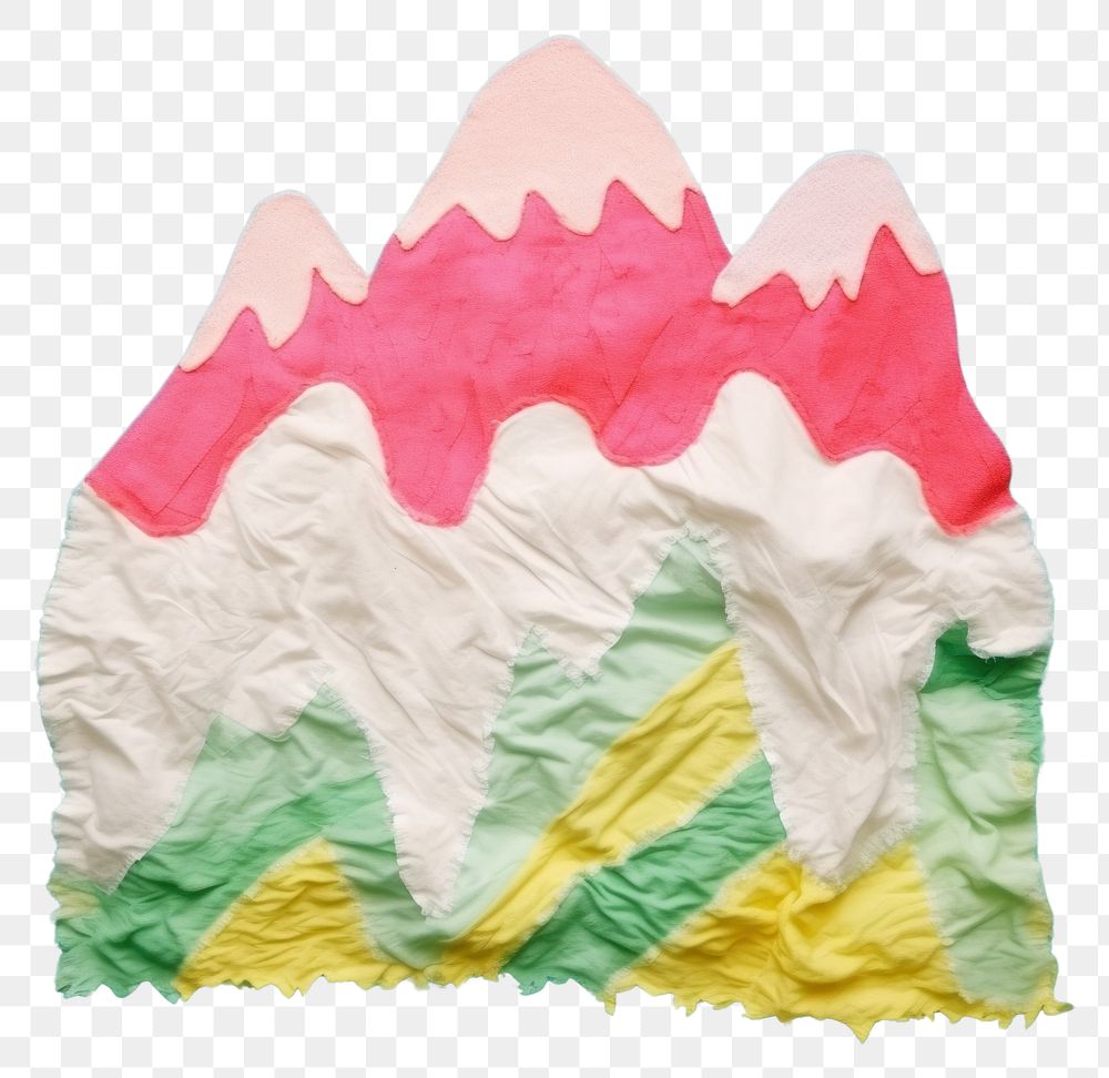 PNG  Simple fabric textile illustration minimal of a mountain art creativity landscape.