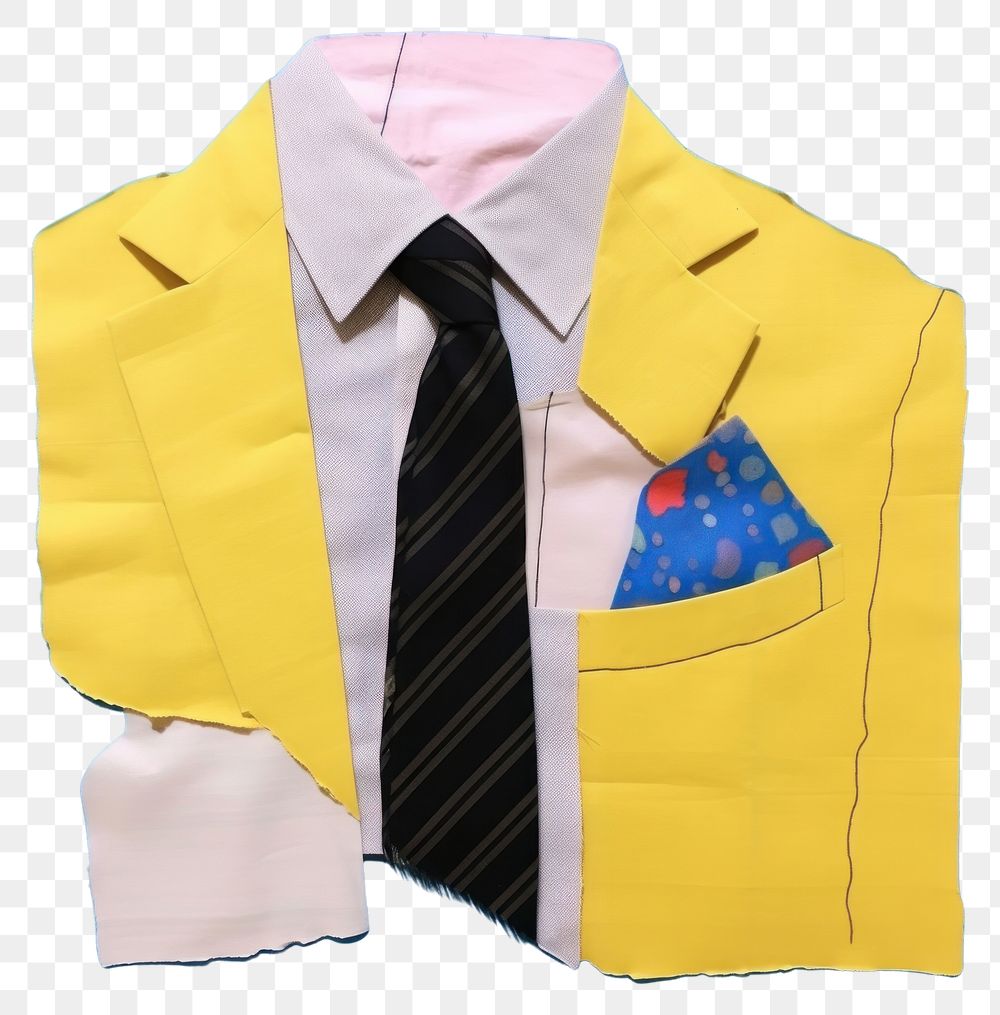 PNG  Simple fabric textile illustration minimal of a business man necktie blazer shirt.