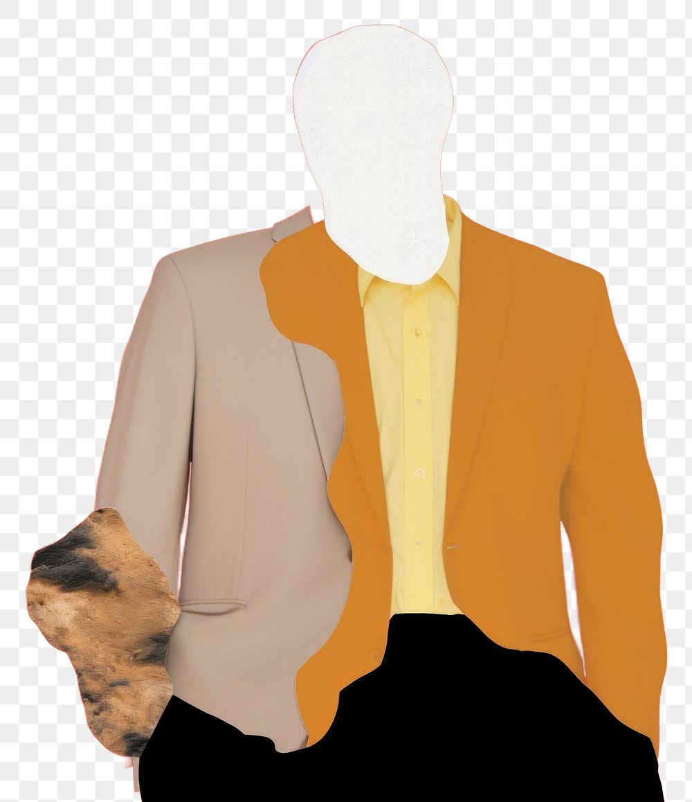 PNG  Simple fabric textile illustration minimal of a man adult outerwear standing.