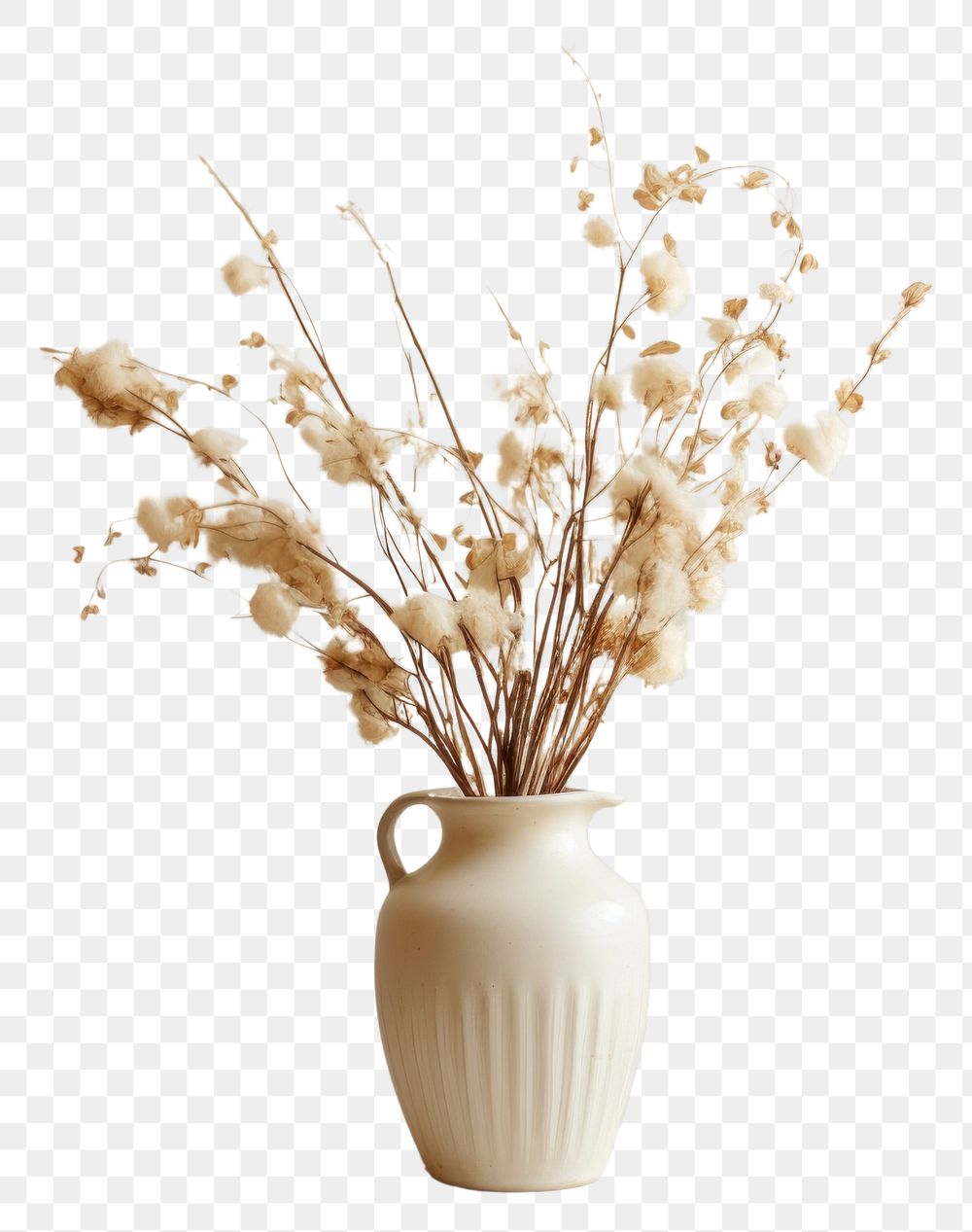 PNG  Dried flower vase plant white. AI generated Image by rawpixel.