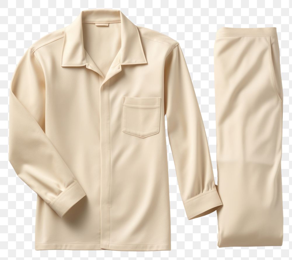 PNG Pajamas packaging mockup sleeve blouse white.